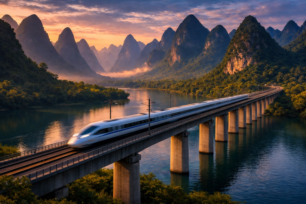 The Guilin-to-Guangzhou high-speed train.