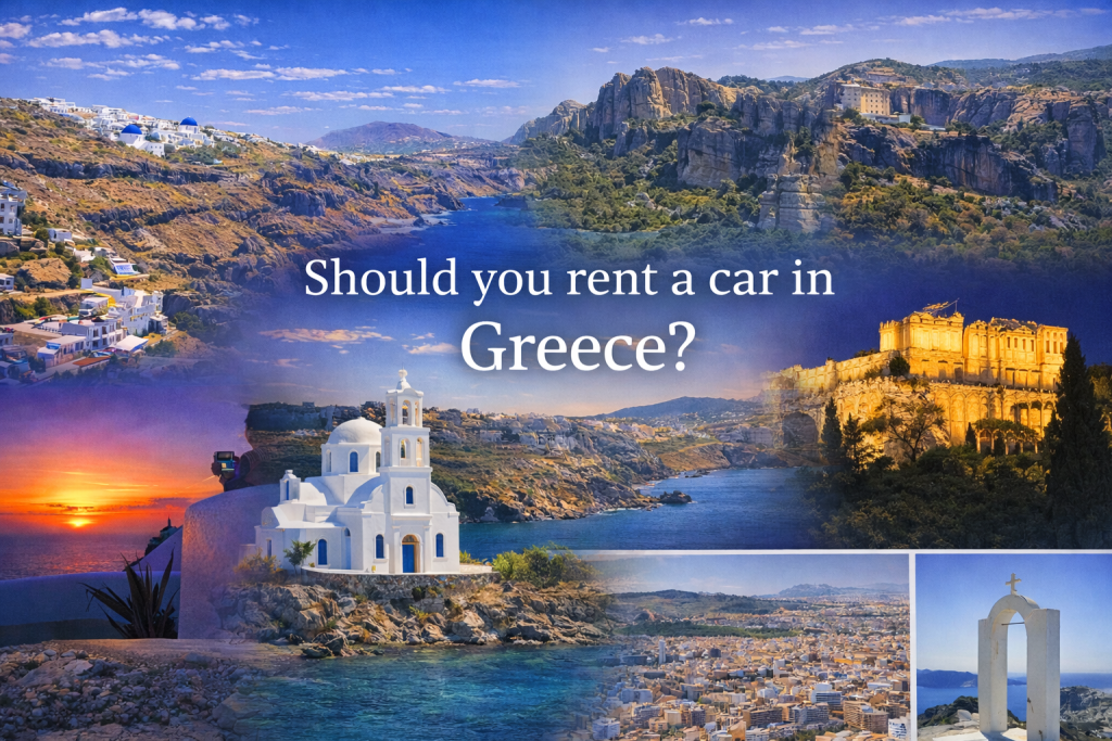Should you rent a car in Greece collage