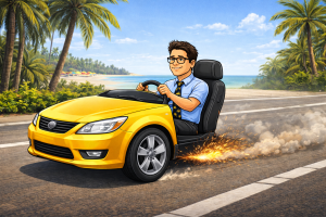 Partial car rental doodle